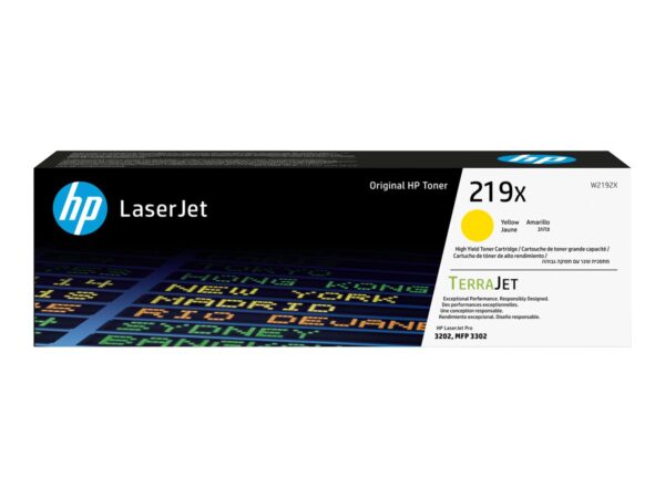 HP Toner nr 219X W2192X Yellow 2.5K