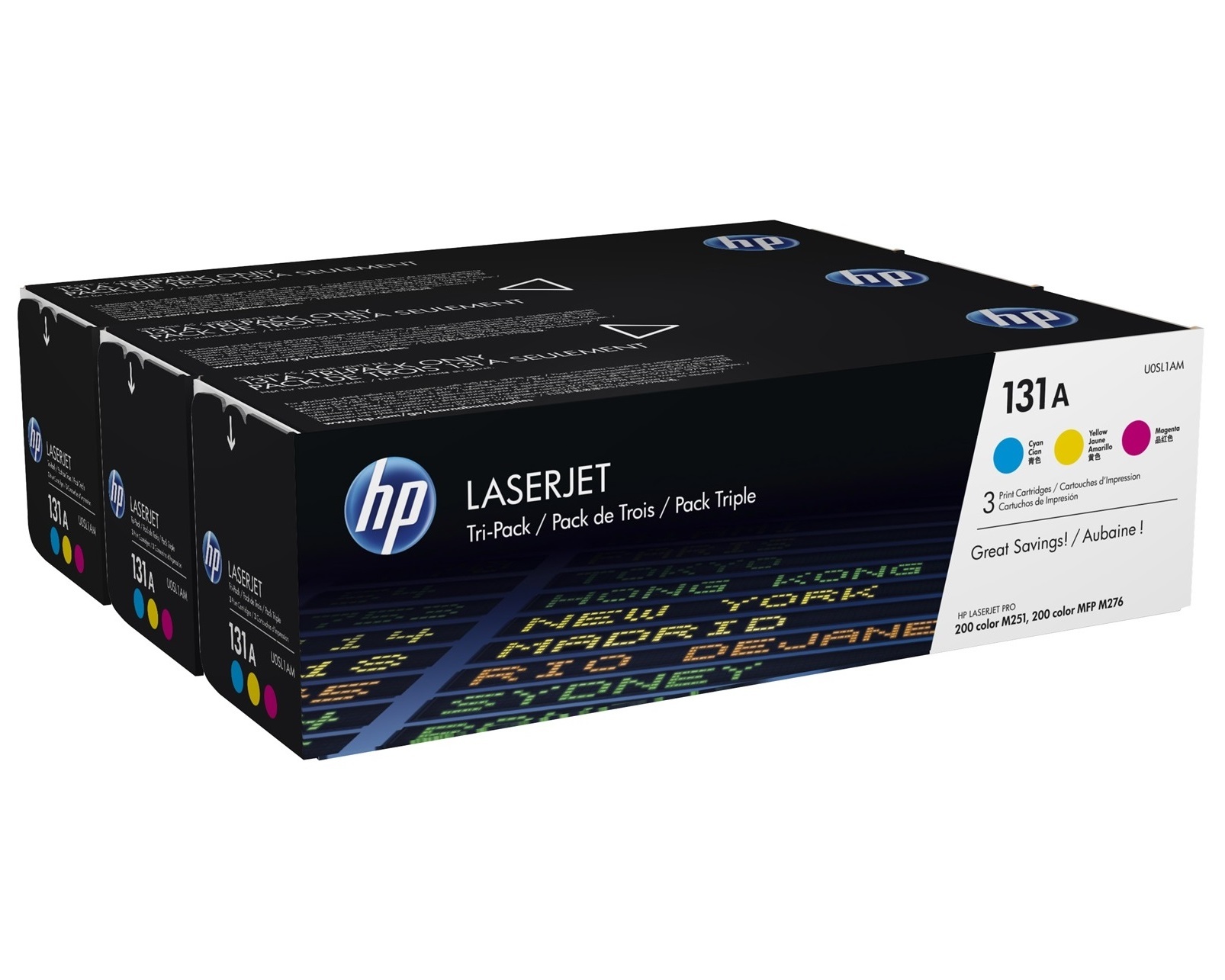 HP Toner nr 131A U0SL1AM 3pack CMY CF211A. CF212A. CF213A