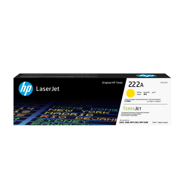 HP Toner nr 222A W2222A Yellow 1.2K