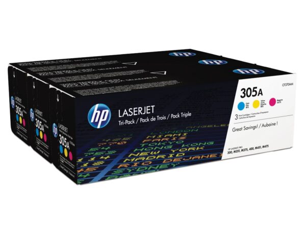 HP Toner nr 305A CF370AM 3pack CMY CE411. CE412. CE413A