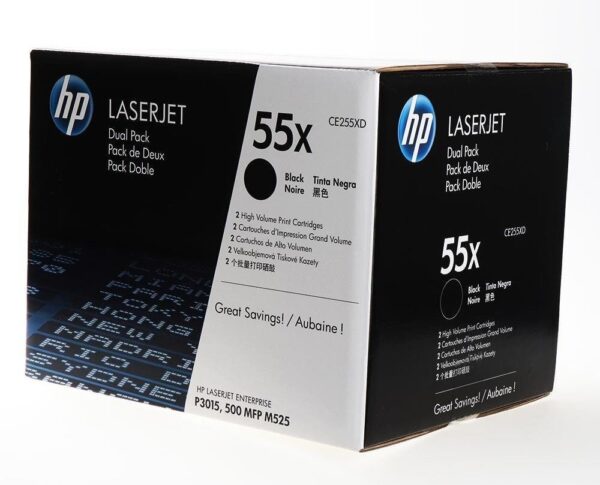 HP Toner nr 55XD CE255XD Black 2pack 2x12.5K