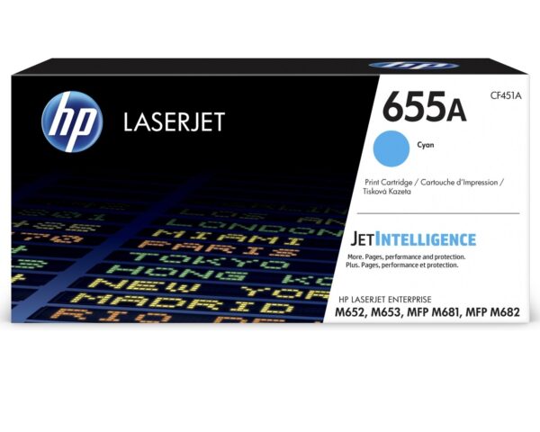 HP Toner nr 655A CF451A Cyan 10.5K
