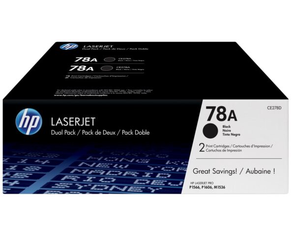 HP Toner nr 78A CE278AD Black 2pack 2x2.1K