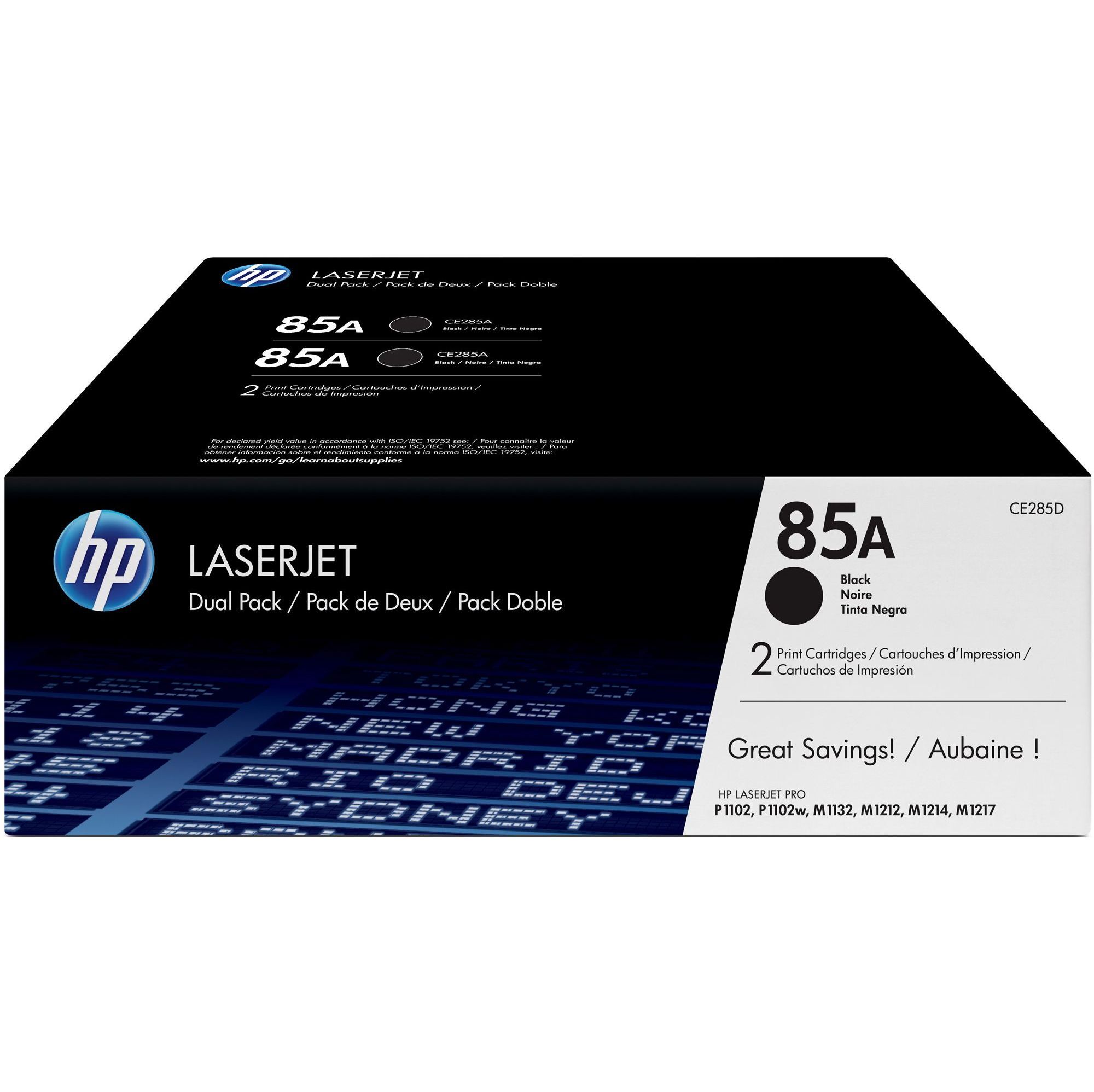 HP Toner nr 85A CE285AD Black 2pack 2x1.6K