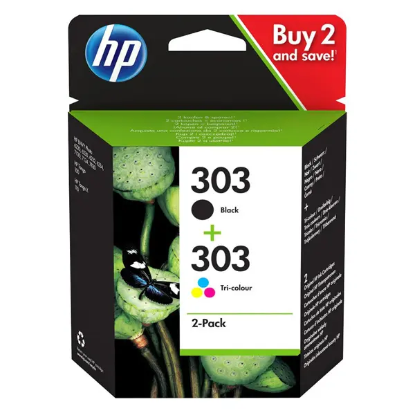 HP Tusz nr 303 3YM92AE BK+ CMY 365 str 200 stron black 165 stron kolor