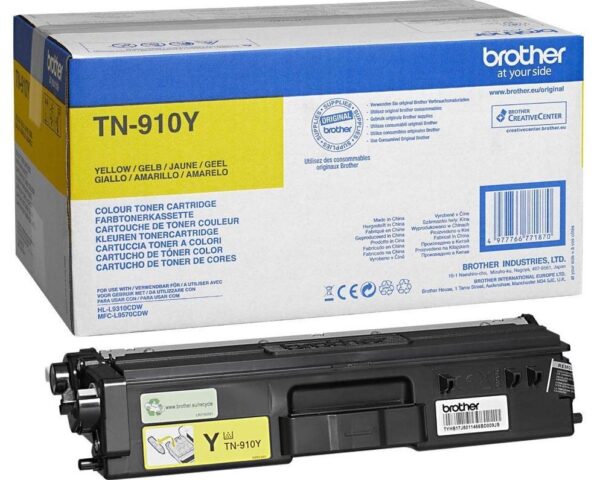 Brother Toner TN-910Y Yellow 9K