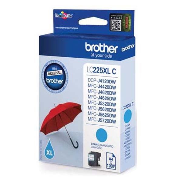 Brother Tusz LC225XLC Cyan 1.5K