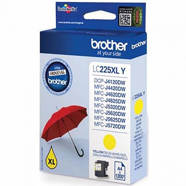 Brother Tusz LC225XLY Yellow 1.5K